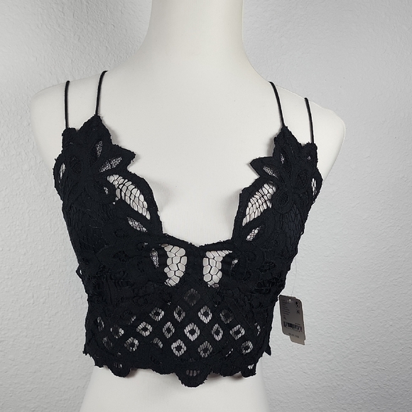 Free People Other - Black Free People Adella Bralette Size Xl